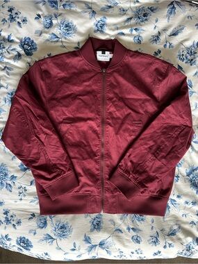 Men's Topman Cardinal Red Bomber Jacket Size L Used/Great Condition